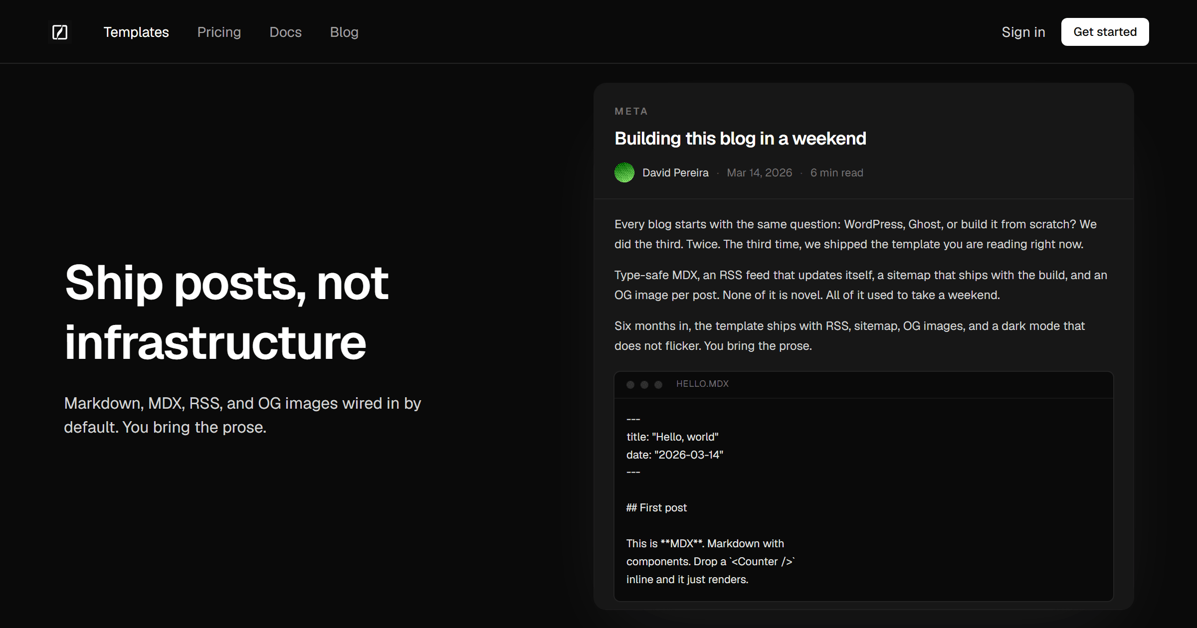 blog-template preview
