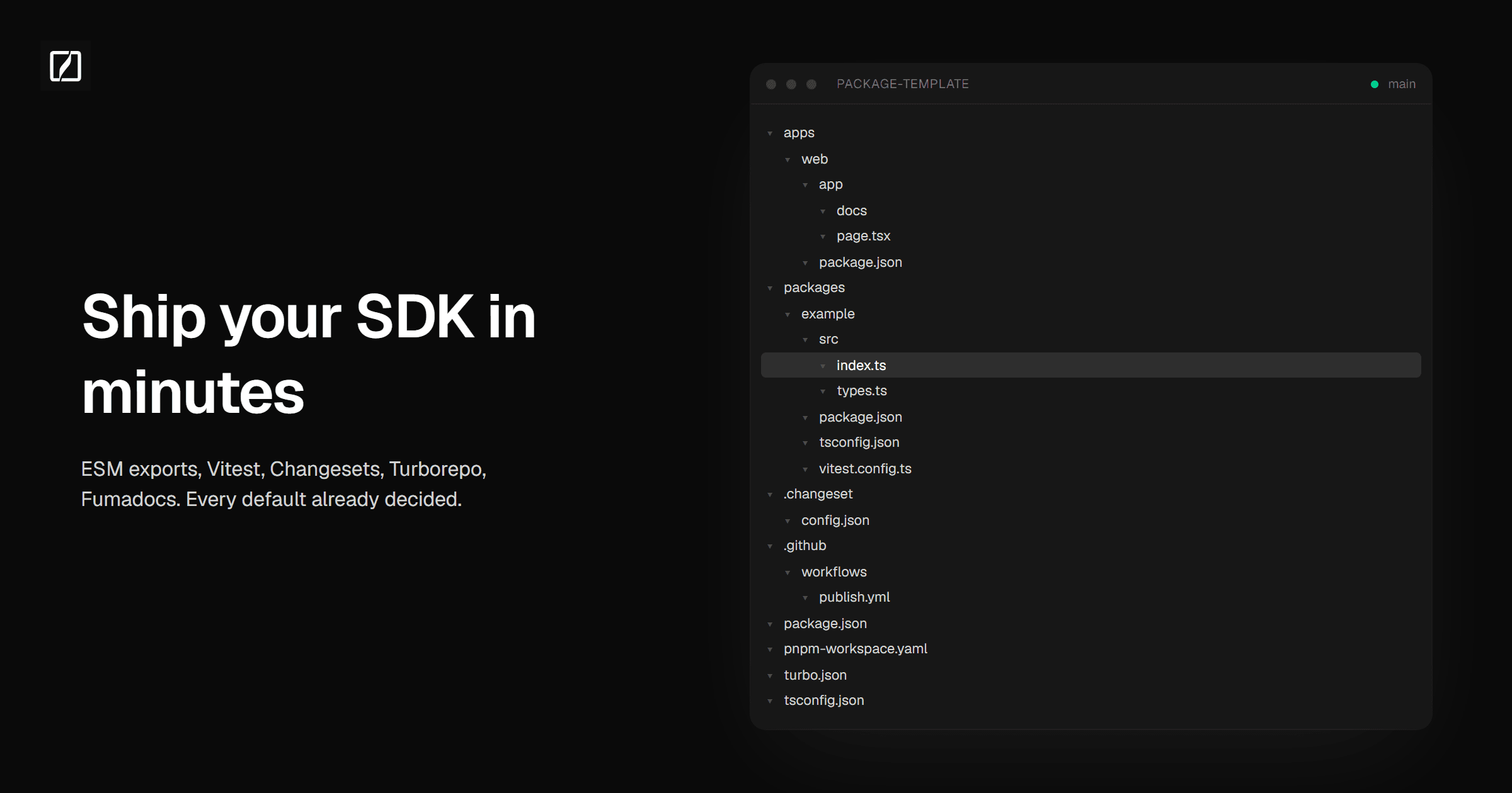 package-template preview
